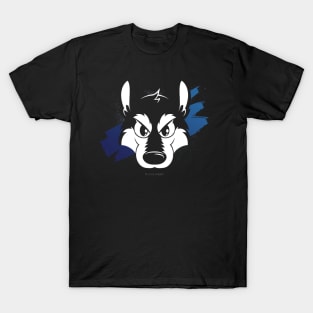 Toon wolf face (blue) T-Shirt